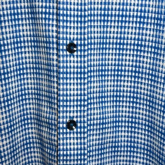 Robert Graham Tailored Fit Long Sleeve Button Up Blue Plaid Shirt XL - Picture 10 of 10